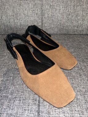 Sanctuary KITCHY Slingback Flat in brown suede